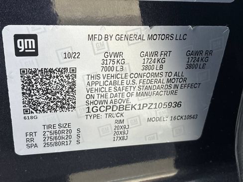 Used 2023 Chevrolet Silverado 1500 Custom w/ LPO, Dark Essentials Package AWD/4WD image 52