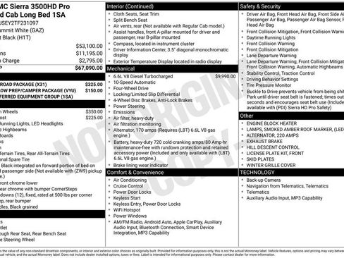 New 2026 GMC Sierra 3500 Pro w/ X31 Off-Road Package AWD/4WD image 4