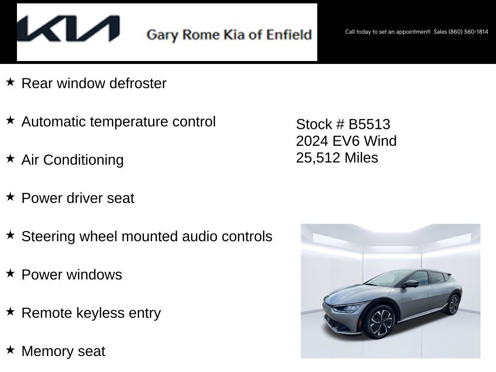 Certified 2024 Kia EV6 Wind w/ Wind Technology Package AWD/4WD image 21