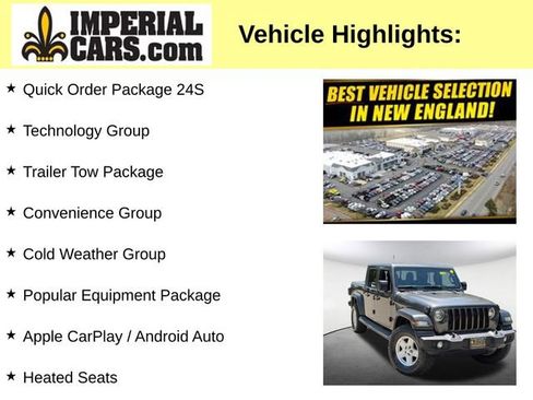 Used 2020 Jeep Gladiator Sport w/ Quick Order Package 24S AWD/4WD image 8