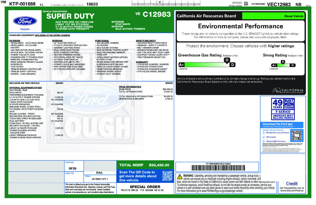 New 2027 Ford F350 Lariat w/ Lariat Ultimate Package AWD/4WD image 11