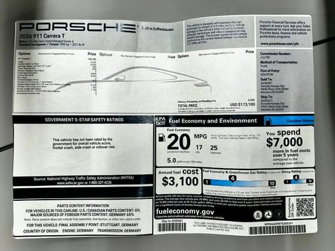 Used 2026 Porsche 911 Carrera T RWD image 72