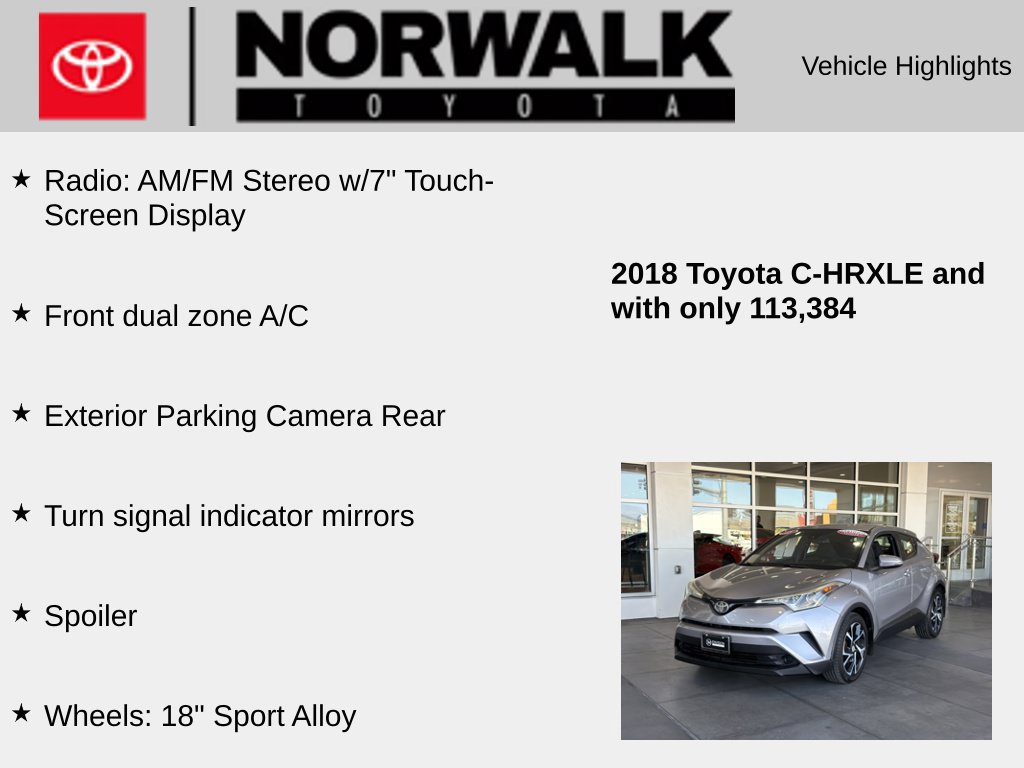 Certified 2018 Toyota C-HR XLE FWD image 10