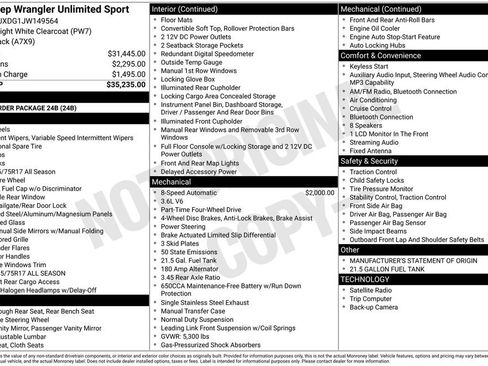 Used 2018 Jeep Wrangler Unlimited Sport image 2