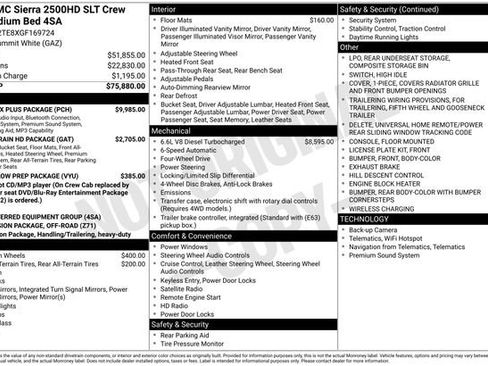 Used 2016 GMC Sierra 2500 SLT w/ Duramax Plus Package image 13