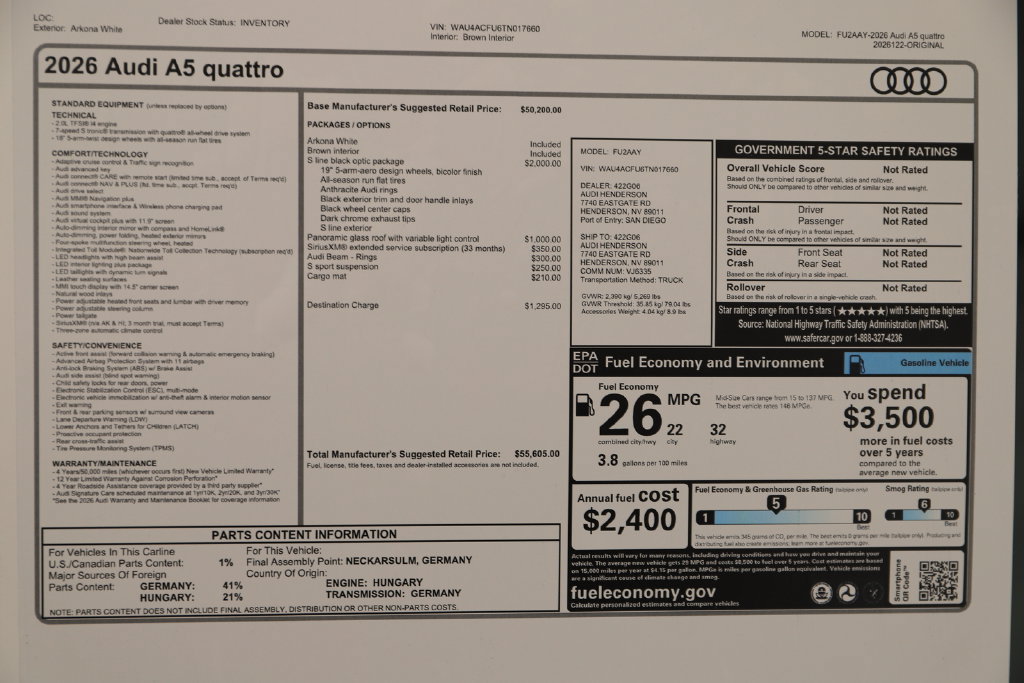 New 2026 Audi A5 Premium AWD/4WD image 38