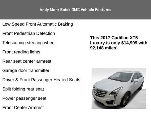 Used 2017 Cadillac XT5 Luxury w/ Driver Awareness Package image 15
