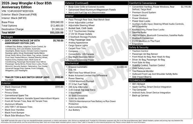 New 2026 Jeep Wrangler Unlimited Sport AWD/4WD image 9