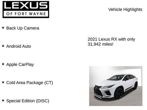Used 2021 Lexus RX 350 F Sport w/ Special Edition AWD/4WD image 8
