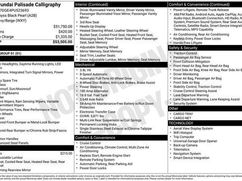 Used 2023 Hyundai Palisade Calligraphy image 7