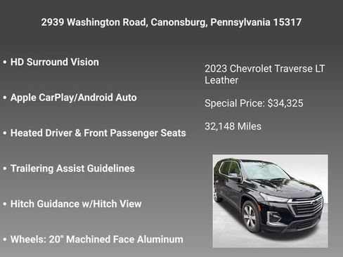 Used 2023 Chevrolet Traverse LT w/ LT Premium Package AWD/4WD image 12