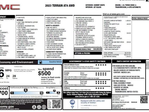 Used 2023 GMC Terrain AT4 w/ LPO, Floor Liner Package AWD/4WD image 3
