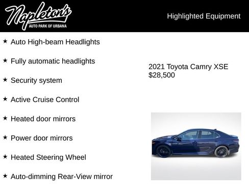 Used 2021 Toyota Camry XSE w/ Cold Weather Package image 3