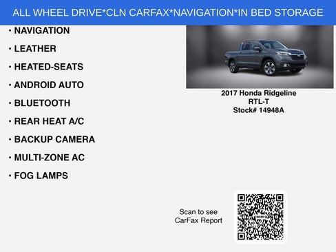 Used 2017 Honda Ridgeline RTL-T image 14