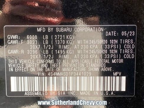 Used 2023 Subaru Ascent Limited AWD/4WD image 48