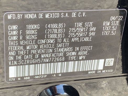 Used 2022 Honda HR-V EX image 47