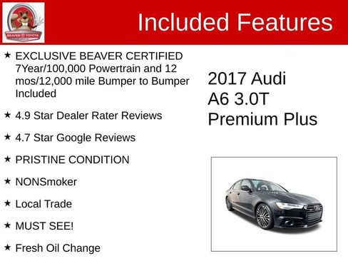Used 2017 Audi A6 3.0T Premium Plus w/ Driver Assistance Package image 4