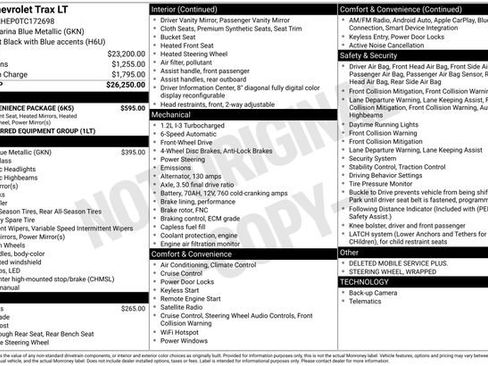 New 2026 Chevrolet Trax LT w/ LT Convenience Package FWD image 5
