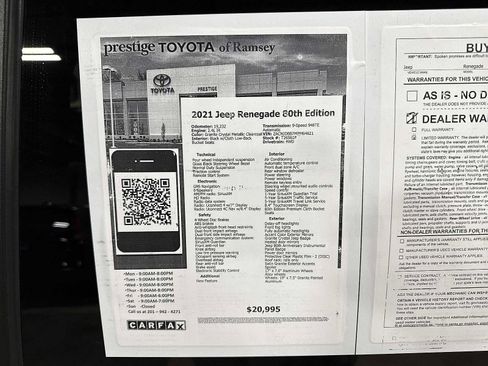 Used 2021 Jeep Renegade Latitude image 13