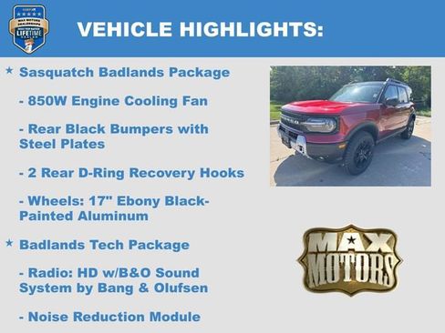 New 2026 Ford Bronco Sport Badlands w/ Sasquatch Badlands Package AWD/4WD image 12