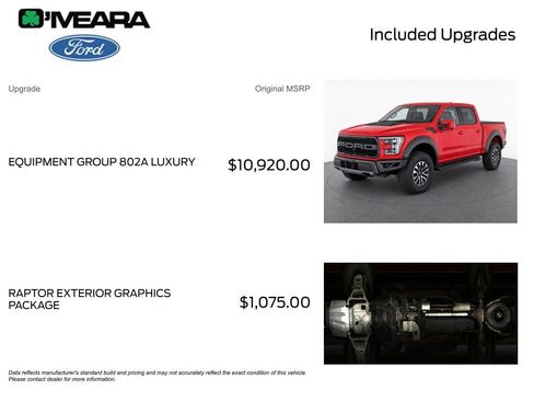 Used 2020 Ford F150 Raptor w/ Equipment Group 802A Luxury AWD/4WD image 4