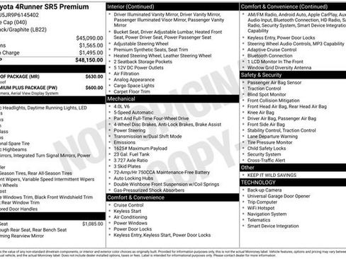 Used 2023 Toyota 4Runner SR5 Premium w/ Moonroof Package AWD/4WD image 7