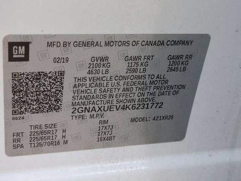 Used 2019 Chevrolet Equinox LT AWD/4WD image 36