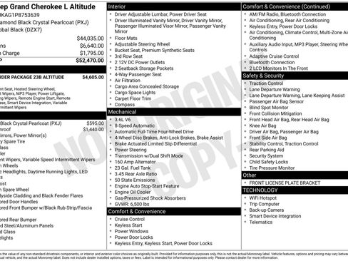 Used 2023 Jeep Grand Cherokee L Laredo AWD/4WD image 3
