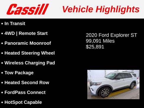 Used 2020 Ford Explorer ST w/ Premium Technology Package AWD/4WD image 3