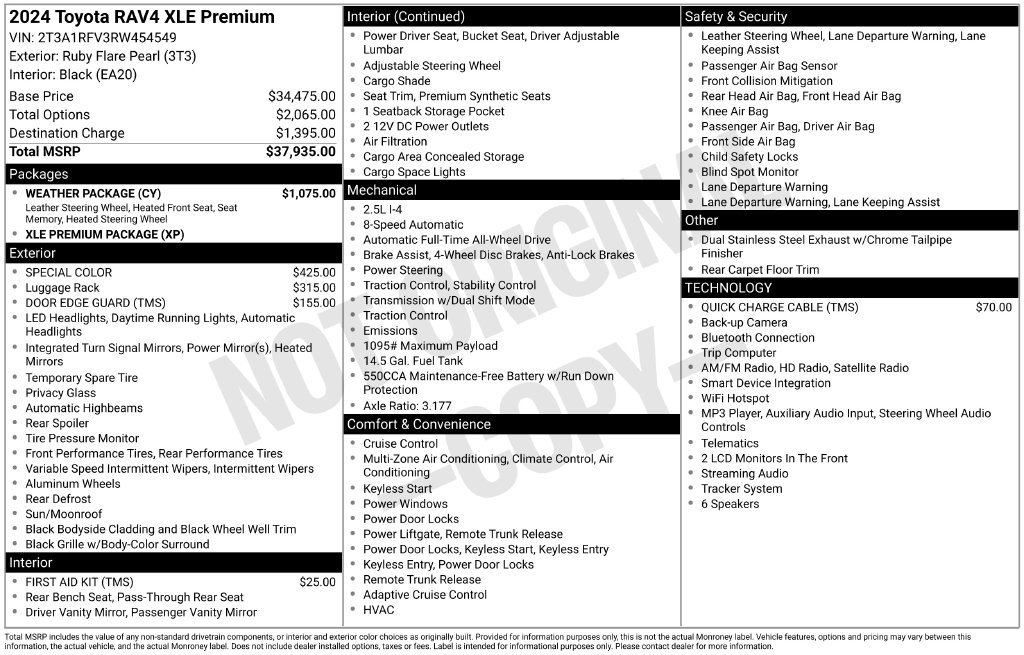 Certified 2024 Toyota RAV4 XLE Premium w/ Weather Package AWD/4WD image 5
