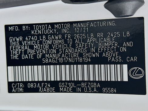 Used 2022 Lexus ES 350 F Sport w/ Accessory Package 2 FWD image 12