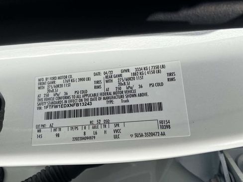 Certified 2022 Ford F150 Platinum w/ Equipment Group 701A High image 23