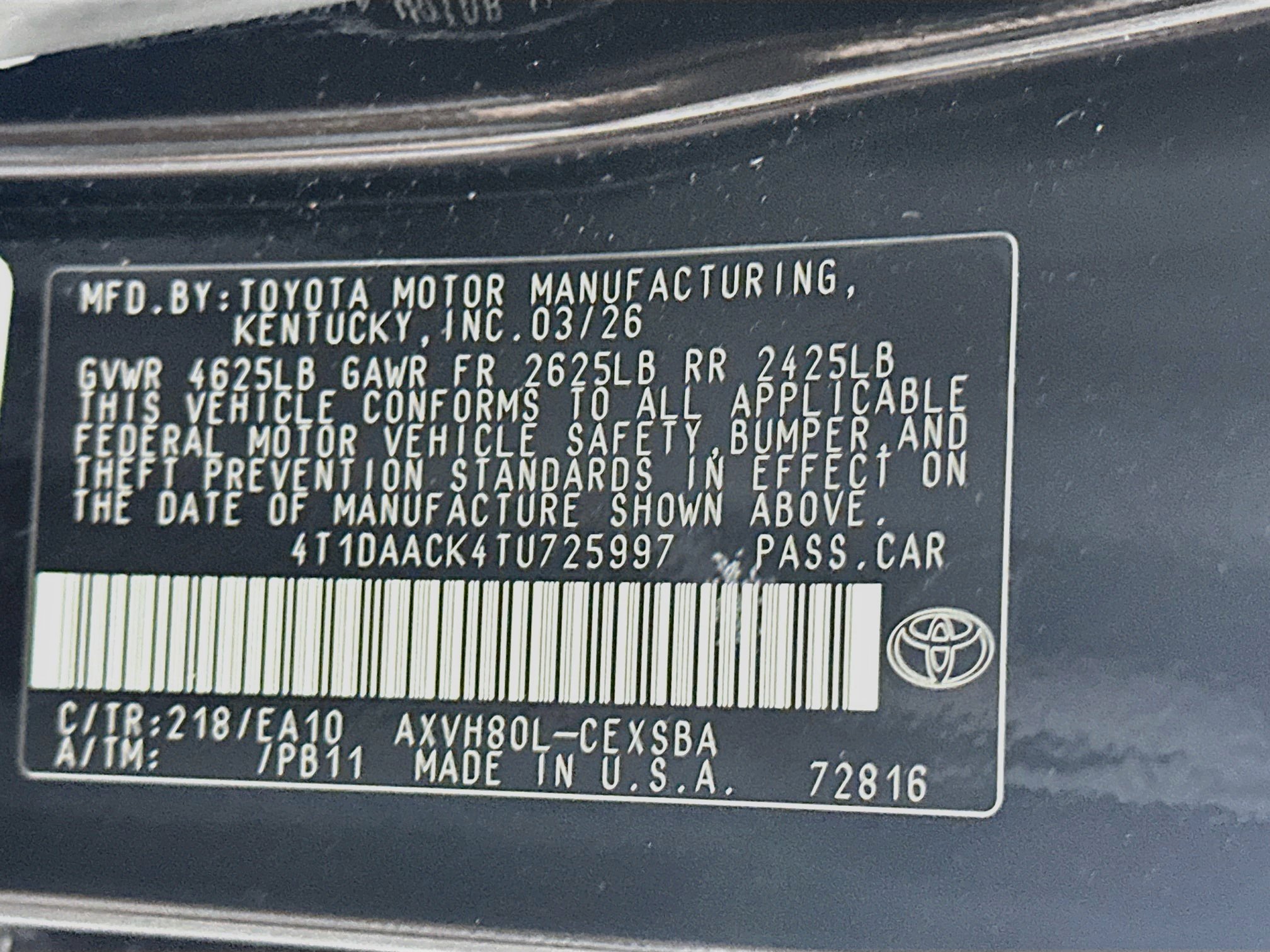 Used 2026 Toyota Camry SE w/ Convenience Package FWD image 12