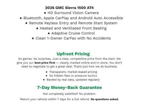 Used 2026 GMC Sierra 1500 AT4 w/ AT4 Premium Package AWD/4WD image 2