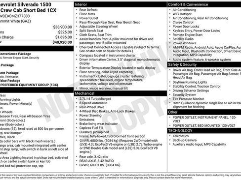 Used 2021 Chevrolet Silverado 1500 Custom RWD image 6