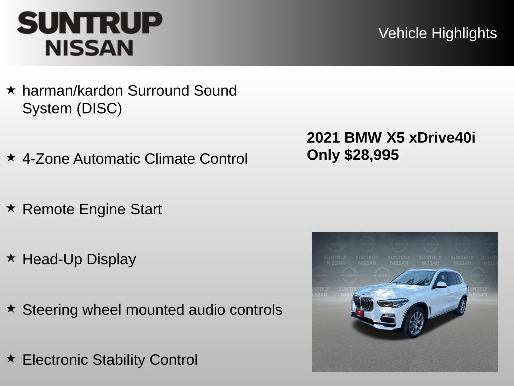 Used 2021 BMW X5 xDrive40i w/ Premium Package AWD/4WD image 16