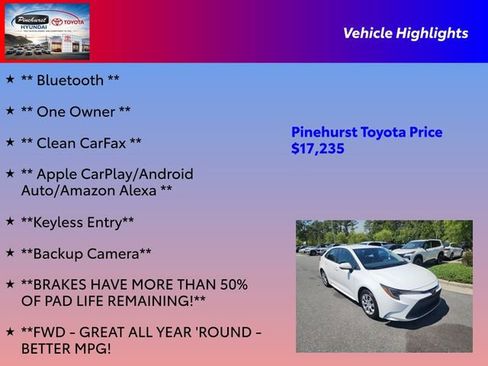 Used 2022 Toyota Corolla LE FWD image 16