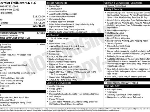 New 2026 Chevrolet TrailBlazer LS w/ LS Convenience Package FWD image 2