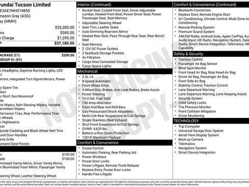 Used 2022 Hyundai Tucson Limited w/ Cargo Package image 5