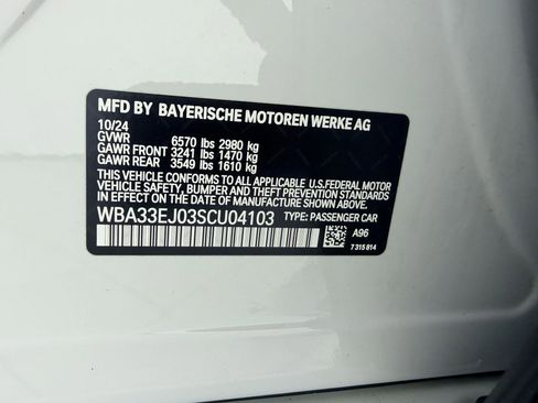 Certified 2025 BMW 760i xDrive AWD/4WD image 19