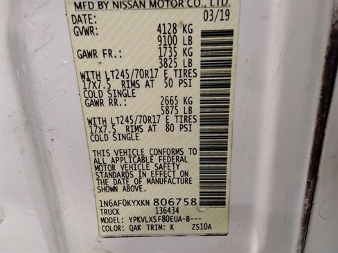 Used 2019 Nissan NV 2500 SV image 22