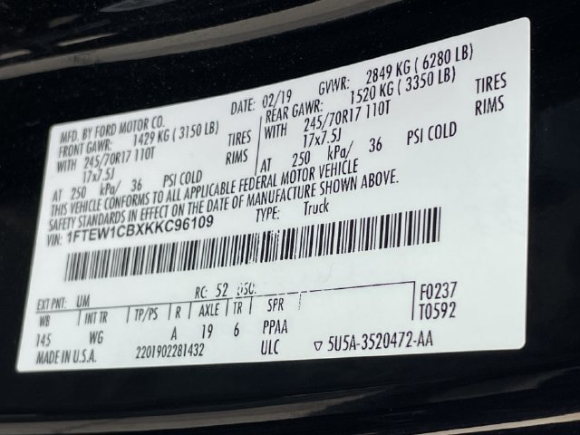 Used 2019 Ford F150 XL w/ Equipment Group 101A Mid RWD image 15