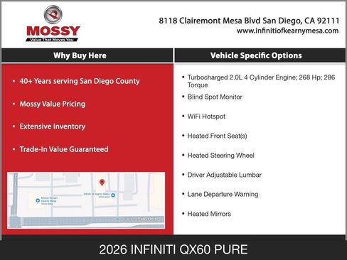 Certified 2026 INFINITI QX60 Pure w/ Cargo Package FWD image 4