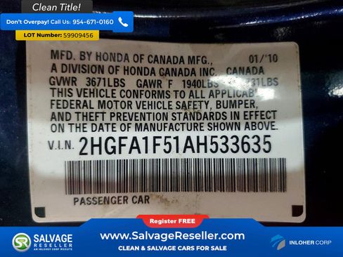Used 2010 Honda Civic LX image 16