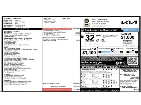 Used 2023 Kia Forte LXS image 24