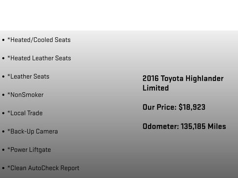 Used 2016 Toyota Highlander Limited w/ Protection Package #3 image 6