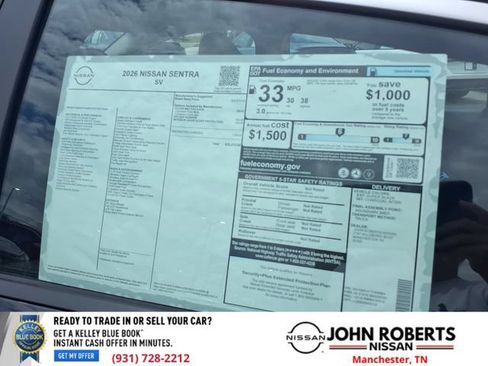New 2026 Nissan Sentra SV w/ Floor Mat Package FWD image 20