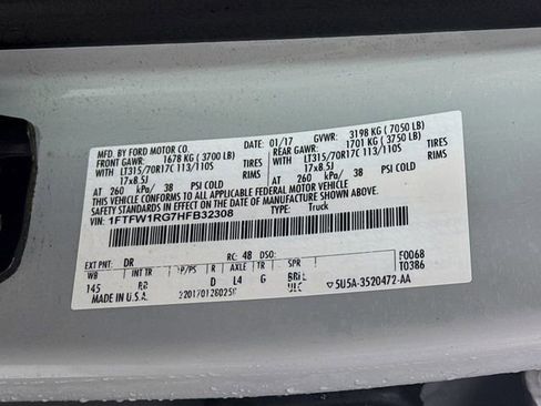 Used 2017 Ford F150 Raptor w/ Equipment Group 802A Luxury image 37