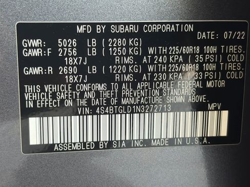 Used 2022 Subaru Outback Onyx Edition XT AWD/4WD image 24