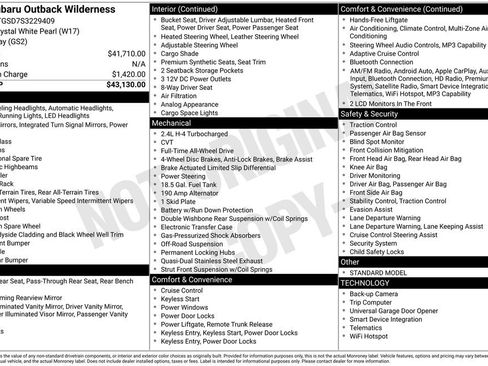 Used 2025 Subaru Outback Wilderness AWD/4WD image 1